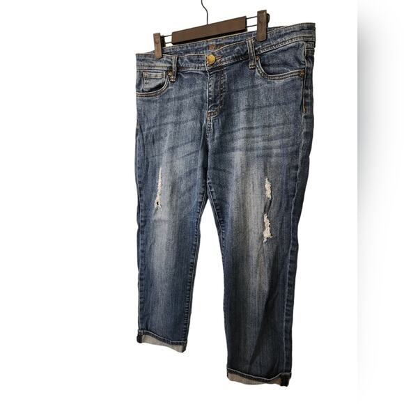 Kut from the Kloth Cropped Boyfriend Cuffed Jean 12 - Picture 1 of 8